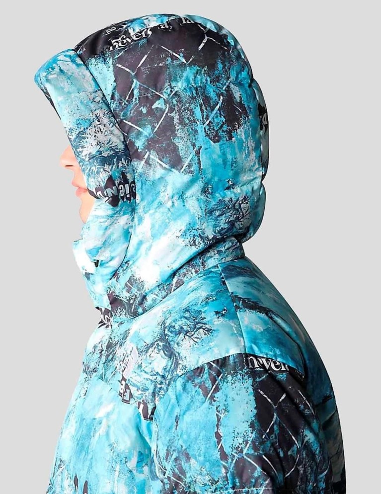 Caçadora THE NORTH FACE himalayan down print jacket norse blue cole navin never a face print
